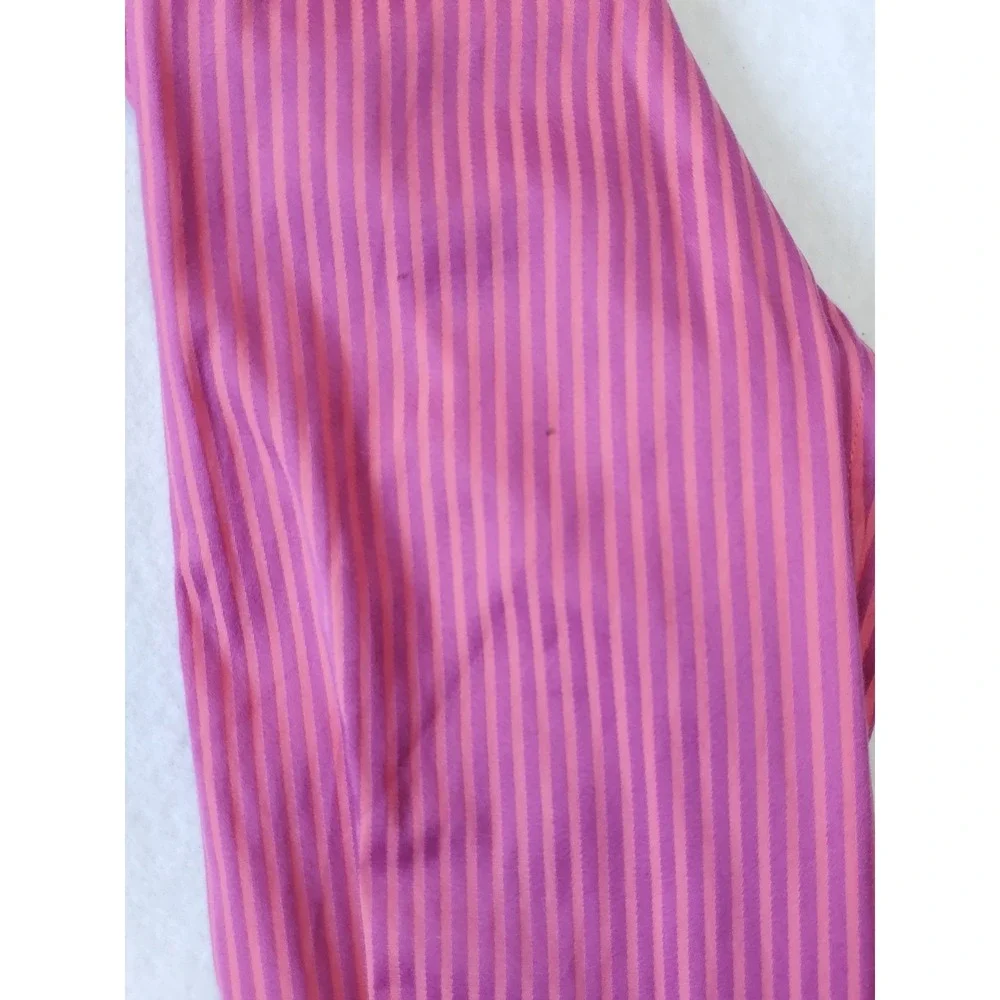 Robert Graham Dress Shirt L Pink Stripe Long Sleeve‎ Button Up